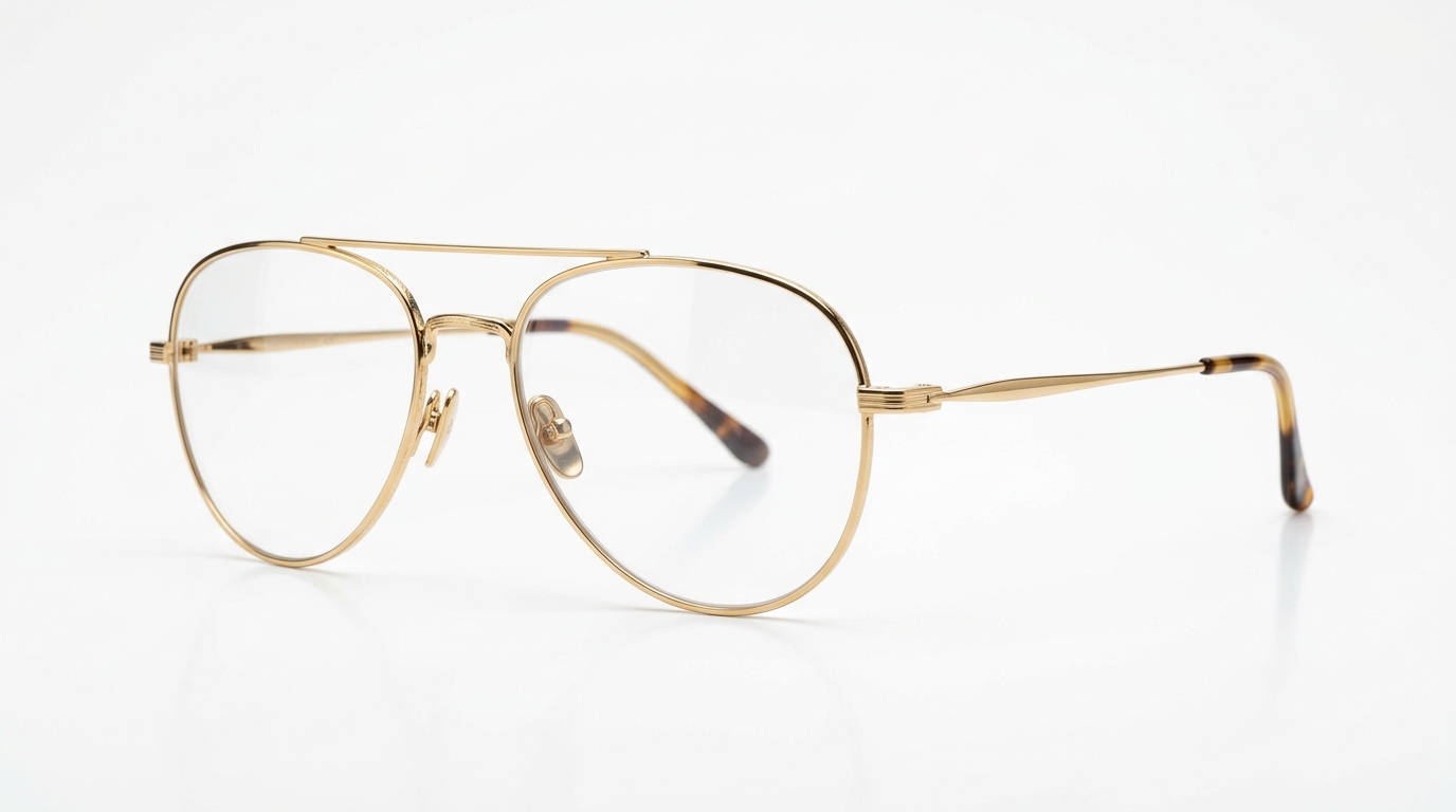 Armação Masculina Aviador Dourado